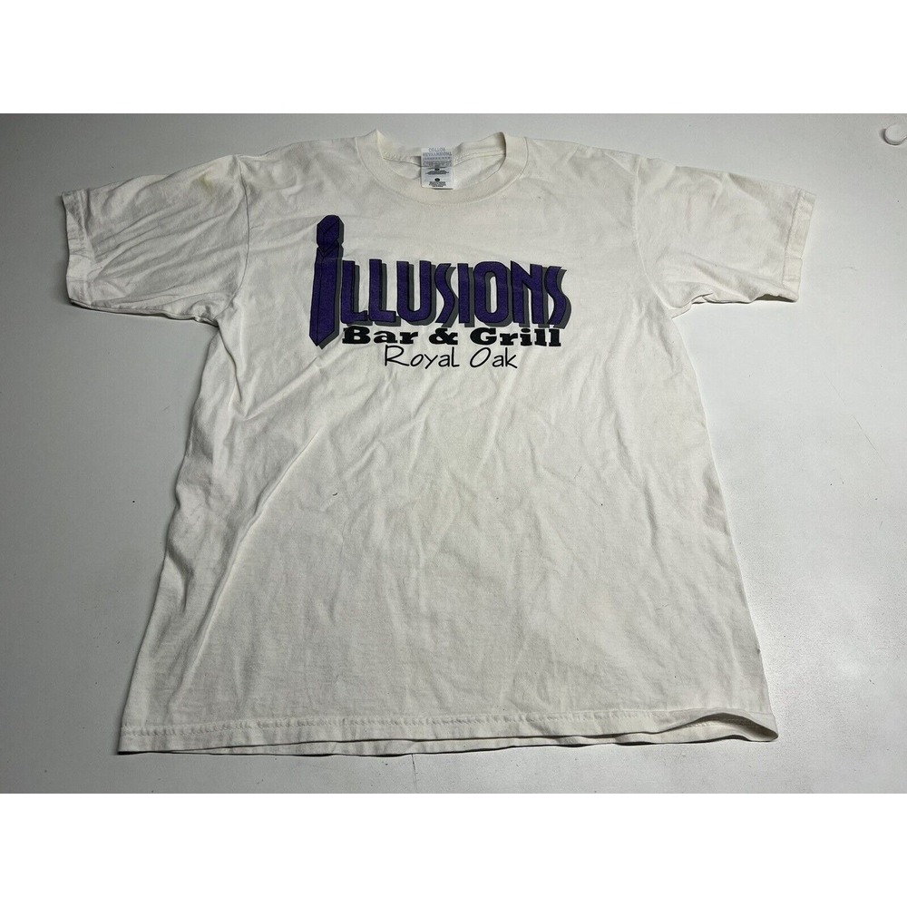 Y2K Illusions Bar And Grill Royal Oak T-Shirt White Size Large‎